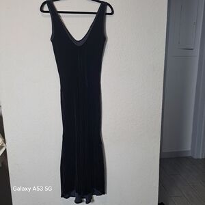 Zara Elegant Black Maxi Dress Night Blue